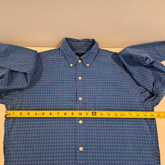 J. Crew Men's Small Regular Fit Long Sleeve Button Down Plaid Shirt - Picture 9 of 12